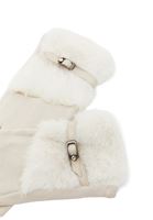 Bayan Krem Peluş Detaylı Eldiven