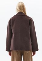 Bayan Kahverengi Yumuşak Dokulu Oversize Kaban