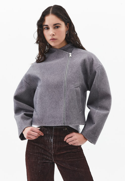 Crop Ceket ve Pantolon Kombini