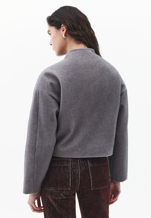 Crop Ceket ve Pantolon Kombini