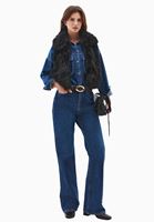 Bayan Siyah Vegan Kürk Yelek