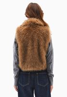 Bayan Bej Vegan Kürk Yelek