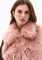 Bayan Pembe Vegan Kürk Yelek