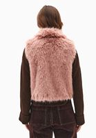 Bayan Pembe Vegan Kürk Yelek