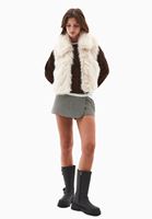 Bayan Krem Vegan Kürk Yelek