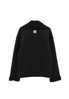 Bayan Siyah Çift Taraflı Giyilebilir Ceket