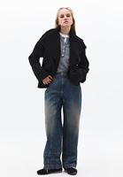 Bayan Siyah Çift Taraflı Giyilebilir Ceket