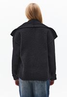 Bayan Siyah Çift Taraflı Giyilebilir Ceket