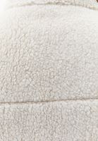 Bayan Krem Yüksek Yaka Peluş Mont