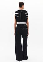 Bayan Siyah Yüksek Bel Wide-Leg Pantolon