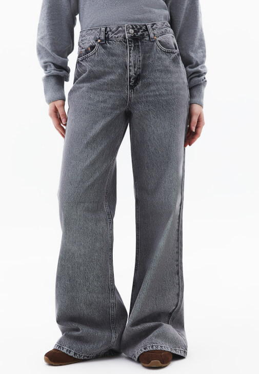 Yüksek Bel Denim ve Ceket Kombini