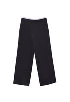 Bayan Lacivert Orta Bel Straight-Fit Pantolon