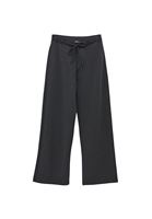Bayan Füme Çizgili Straight-Fit Pantolon