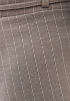 Bayan Bej Çizgili Straight-Fit Pantolon