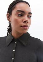 Bayan Yeşil Polo Yaka Mini Elbise
