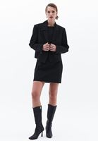 Crop Blazer Ceket ve Elbise Kombini