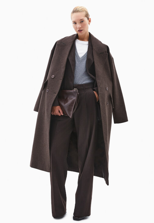 Boyfriend Blazer Ceket ve Wide-Leg Pantolon Kombini