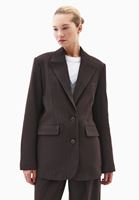 Bayan Kahverengi Boyfriend Blazer Ceket
