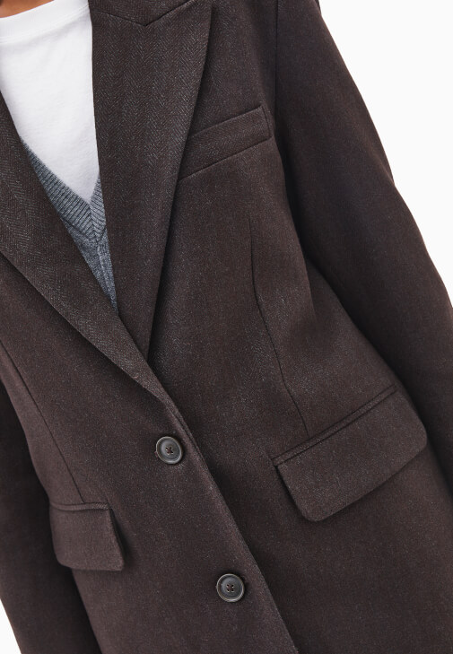 Boyfriend Blazer Ceket ve Wide-Leg Pantolon Kombini