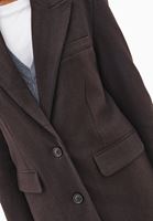 Bayan Kahverengi Boyfriend Blazer Ceket