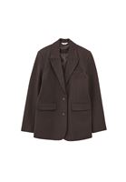 Bayan Kahverengi Boyfriend Blazer Ceket