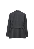 Bayan Çok Renkli Kemer Detaylı Oversize Ceket