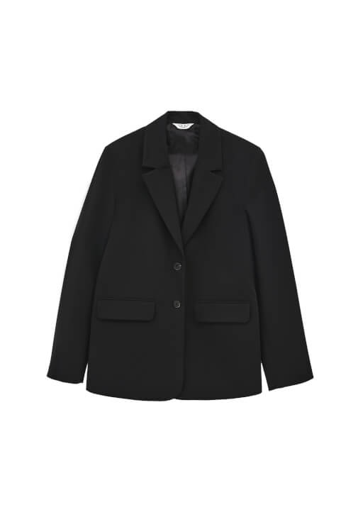 Blazer Ceket ve Straight-Fit Denim Kombini