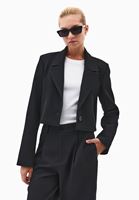 Bayan Siyah Crop Blazer Ceket