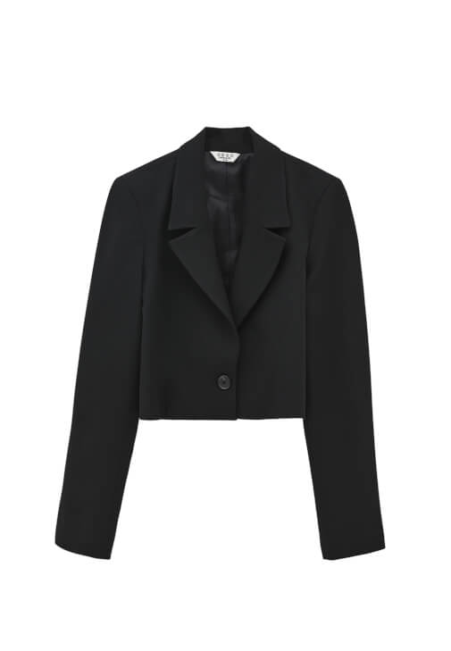 Crop Blazer Ceket ve Carrot-Fit Pantolon Kombini