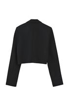 Bayan Siyah Crop Blazer Ceket