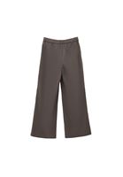 Bayan Kahverengi Yüksek Bel Wide-Leg Pantolon