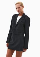 Bayan Çok Renkli Çizgili Blazer Ceket