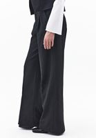 Bayan Çok Renkli Çizgili Wide-Leg Pantolon