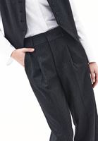 Bayan Çok Renkli Çizgili Wide-Leg Pantolon