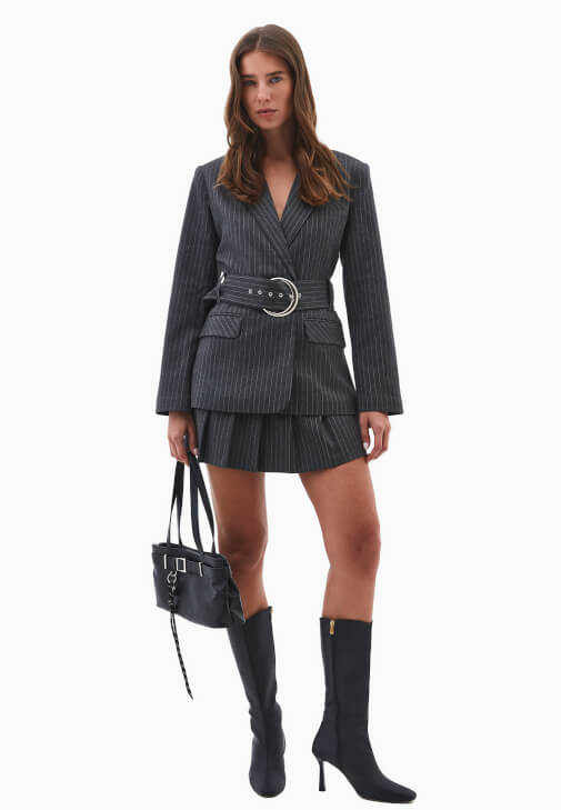 Çok Renkli Pileli Mini Etek