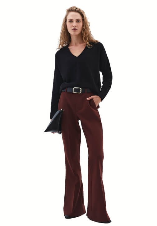  Yüksek Bel Flare Pantolon