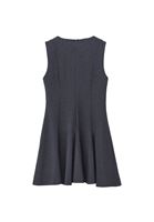 Bayan Gri Godeli Mini Elbise