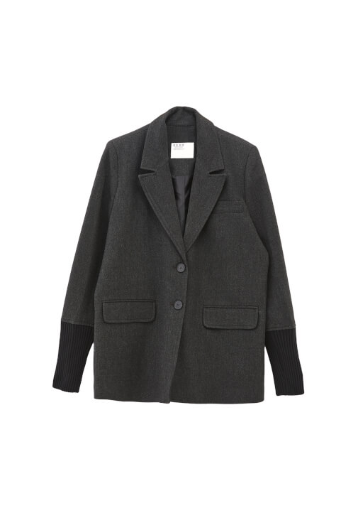 Blazer Ceket ve Wide-Leg Denim Kombini