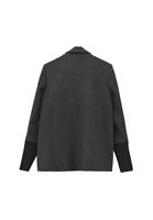 Bayan Siyah Düğmeli Blazer Ceket