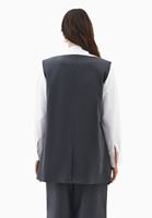 Bayan Füme Oversize V Yaka Yelek