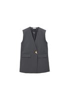 Bayan Füme Oversize V Yaka Yelek