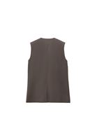 Bayan Kahverengi Oversize V Yaka Yelek
