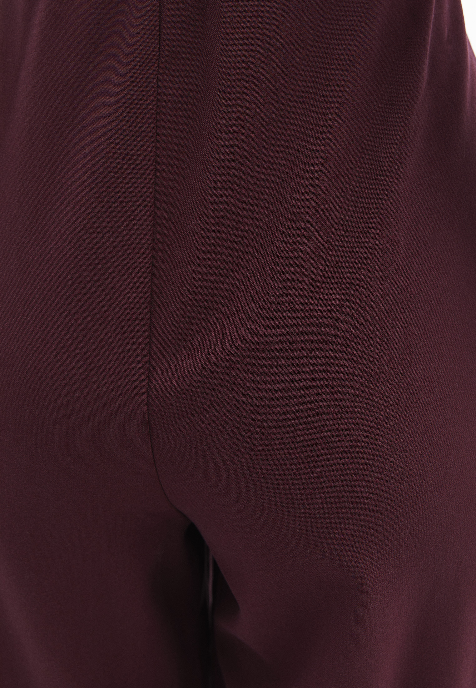 Bordo Ultra Yüksek Bel Wide-Leg Pantolon