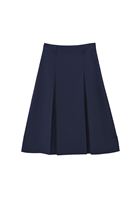 Bayan Lacivert Yüksek Bel Uzun Etek