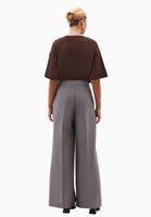 Bayan Gri Yüksek Bel Straight-Fit Pantolon