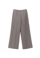 Bayan Gri Yüksek Bel Straight-Fit Pantolon