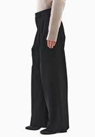 Bayan Siyah Yüksek Bel Wide-Leg Pantolon