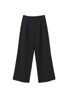 Bayan Siyah Yüksek Bel Wide-Leg Pantolon