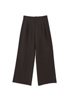 Bayan Kahverengi Yüksek Bel Wide-Leg Pantolon