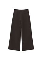 Bayan Kahverengi Yüksek Bel Wide-Leg Pantolon